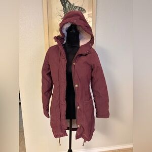 Abercrombie & Fitch Maroon Hooded Jacket Size XS